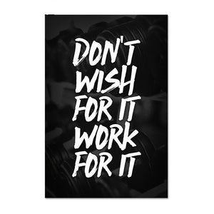 (3 Different prints)Fitness Gym Motivational Signs Wall Art Canvas Painting Black White Minimalist And Posters Office Decorative Pictures