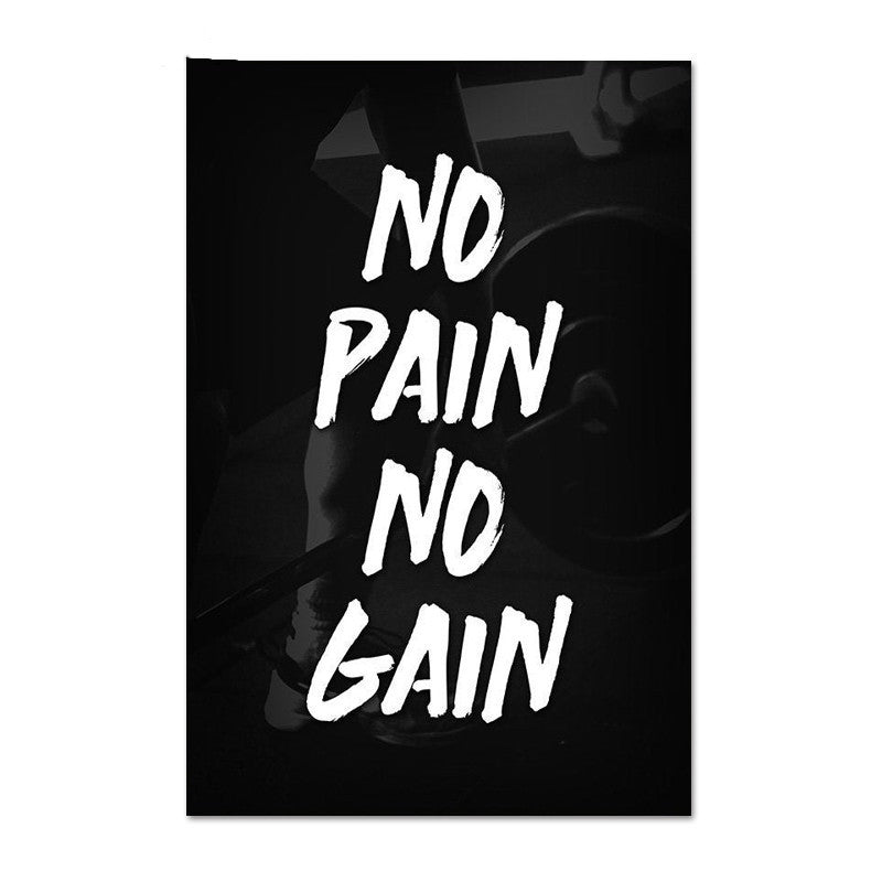 (3 Different prints)Fitness Gym Motivational Signs Wall Art Canvas Painting Black White Minimalist And Posters Office Decorative Pictures