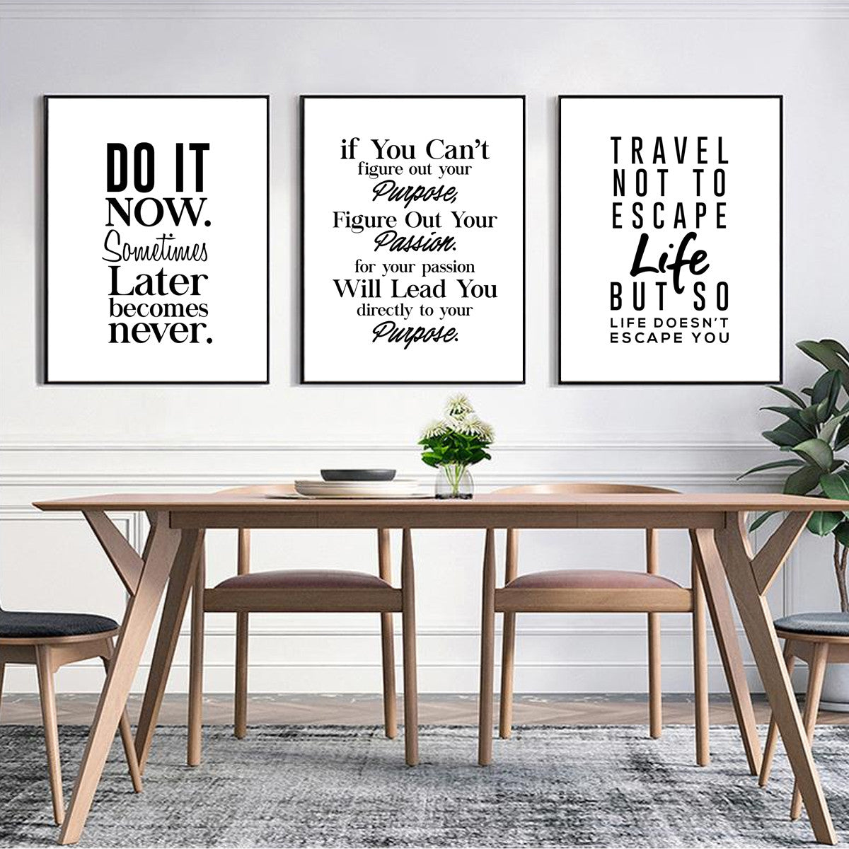 Poster Quote Canvas Painting Phrases Motivational Wall-Art Home-Decor Pictures Minimalist