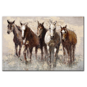 Abstract Horse Canvas Picture Wall Art Print Poster