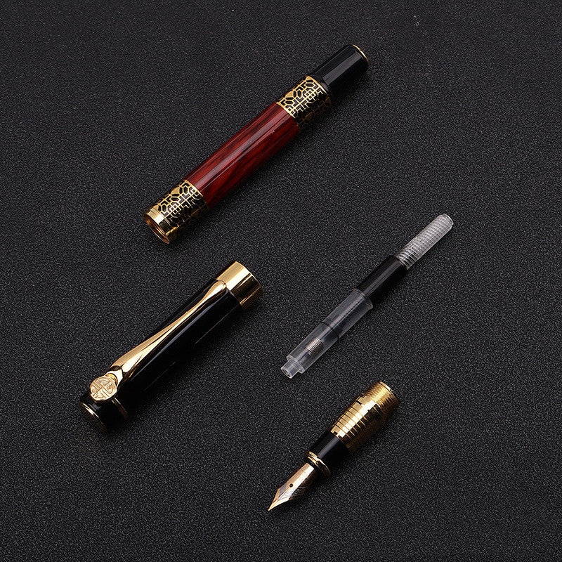 1 Wood grain fountain pen metal signature pen