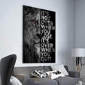 Lion Inspirational Quotes Canvas