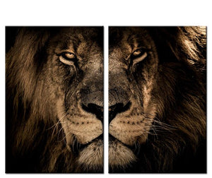 African Wild Lion Head Modular Picture