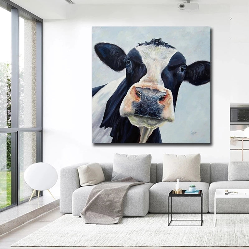 Art Watercolor Cow Picture Wall Painting Living Room