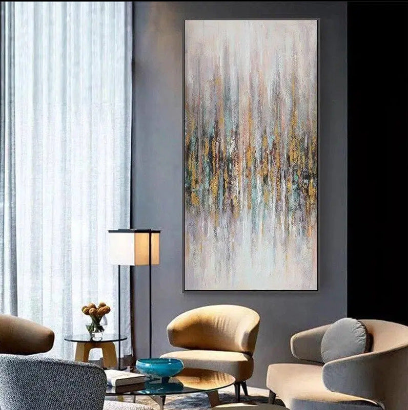 Pure Hand-painted Hotel Decoration Bedside Modern Minimalist Abstract Painting