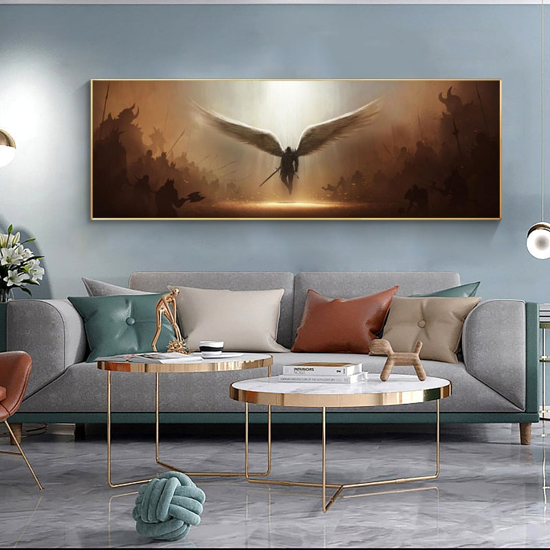 The Archangel of Justice Tyrael Wall Canvas Art Painting Wall Art Poster and Print