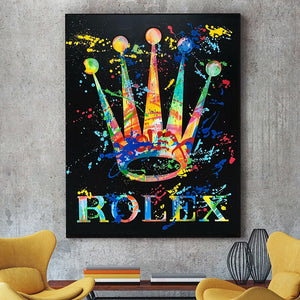 Modern Luxury Crown Art Posters Graffiti Artwork Street Canvas Paiting and Prints Wall Art Picture Cuadros for Home Decoration