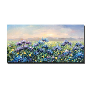 Hand Painted Abstract Thick Flower Oil Painting