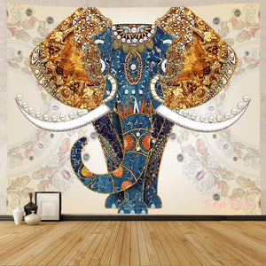 (30 Different Tapestry) SepYue Colored Elephant Bohemia Tapestry Indian Style Wall Hanging Printing Decor