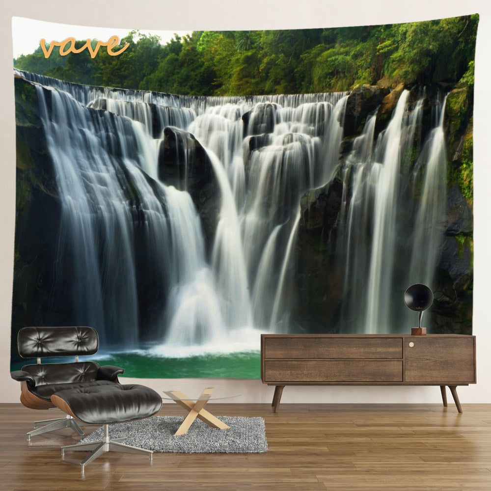1(24 Different Tapestry)Forest Tree Jungle Large Fabric Tapestry Wall Hanging Landscape Waterfall prints