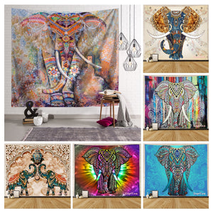 (30 Different Tapestry) SepYue Colored Elephant Bohemia Tapestry Indian Style Wall Hanging Printing Decor