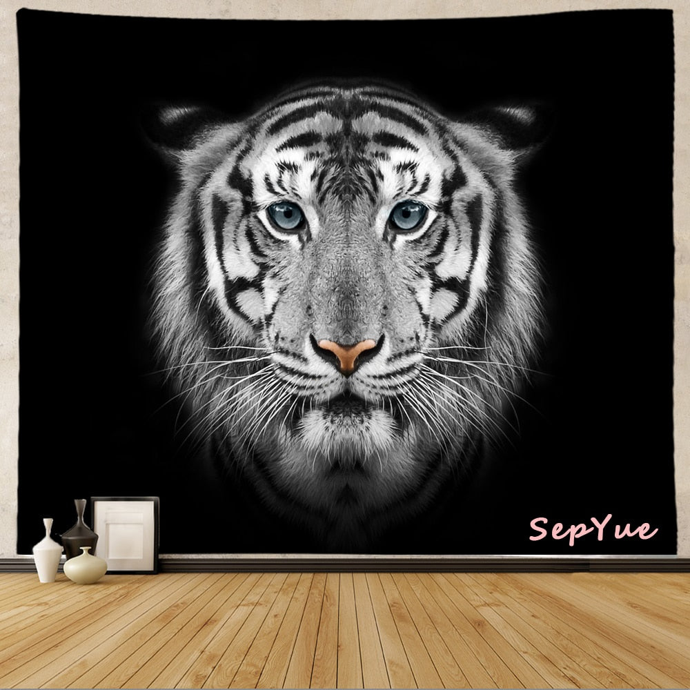 (27 Different Tapestry) SepYue  HD Print Animal Head Eye Art Boho Curtains