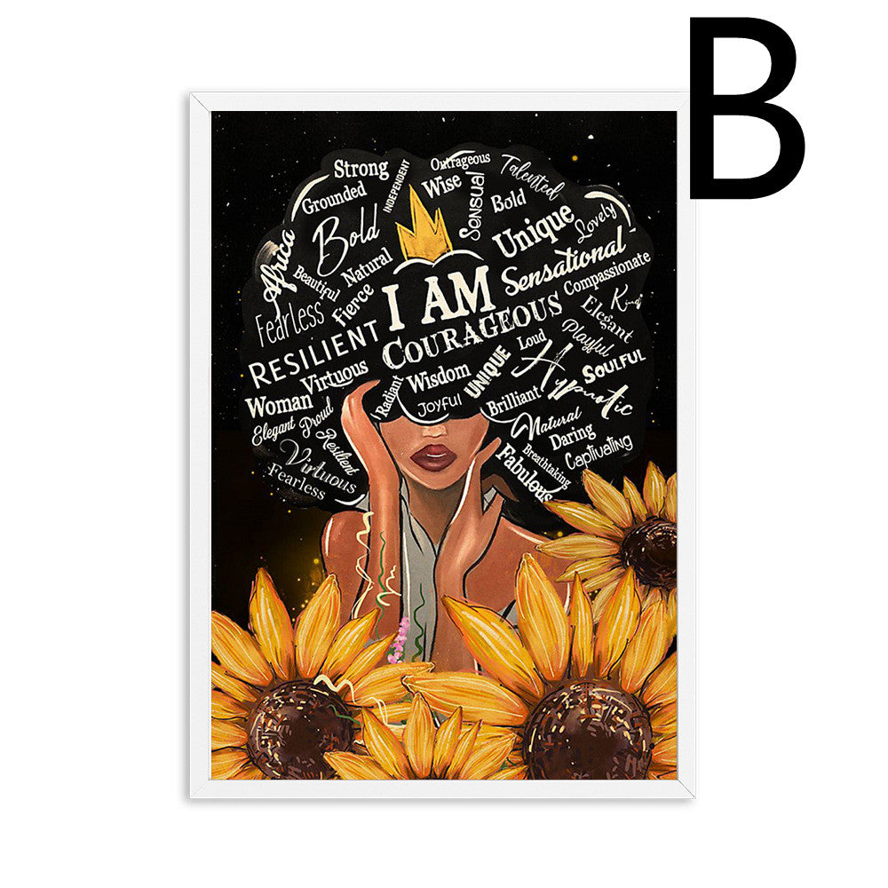 (6 Different Prints)African Sexy Queen Poster Wall print