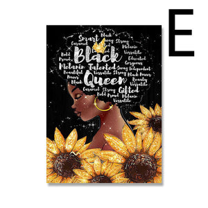 (6 Different Prints)African Sexy Queen Poster Wall print
