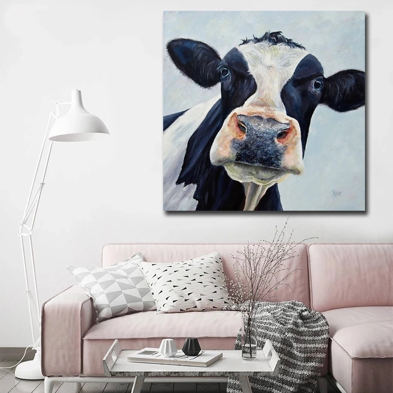 Art Watercolor Cow Picture Wall Painting Living Room