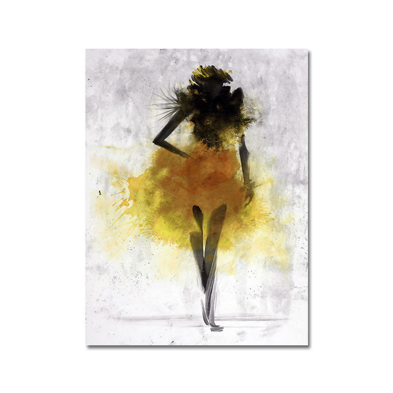 (3 Different Prints) Abstract Watercolor Skirt Fashion Decoration Canvas Print