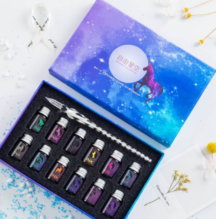 Glass Pen Dip-pen Gift Set Starry sky Color ink