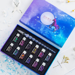 Glass Pen Dip-pen Gift Set Starry sky Color ink