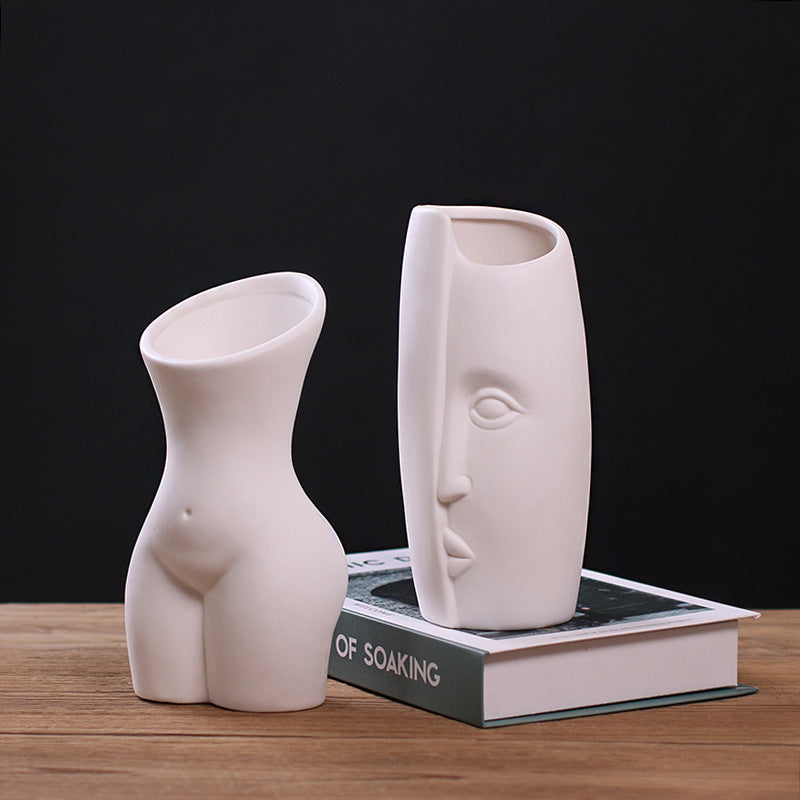 Home Ceramic Body Shape Art Vase Living Room