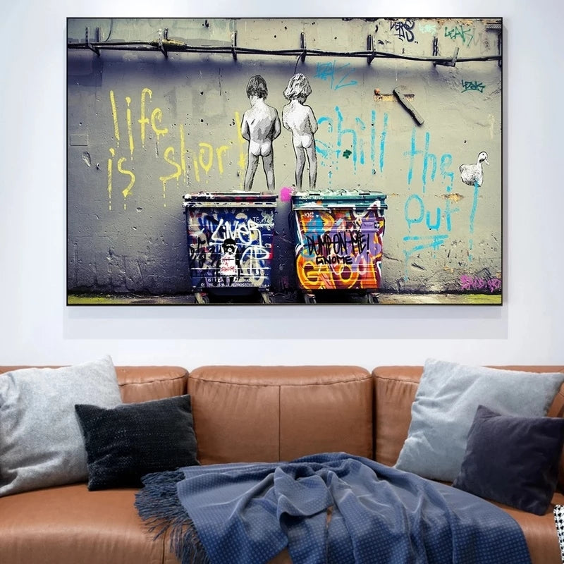 Canvas Painting Graffiti Street Art Wall Poster