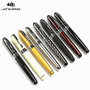 Jinhao X750 Classic Style Silver Clip Metal Fountain Pen 0.5mm Nib Steel Ink Pens for Gift Office Supplies School Supplies