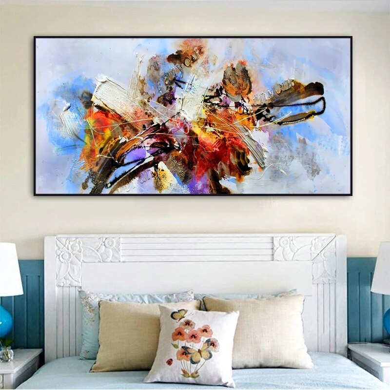 Abstract color canvas painting metope art painting