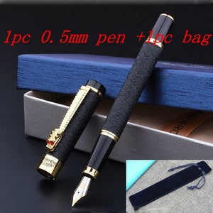 Luxury High Quality Hero Fountain Pen Frosted Black Golden Dragon Iraurita Ink