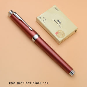 Luxury Jinhao Fountain Pen Matte Medium Ink Pens High Quality Dolma Kalem School Office Name Gift Stationery