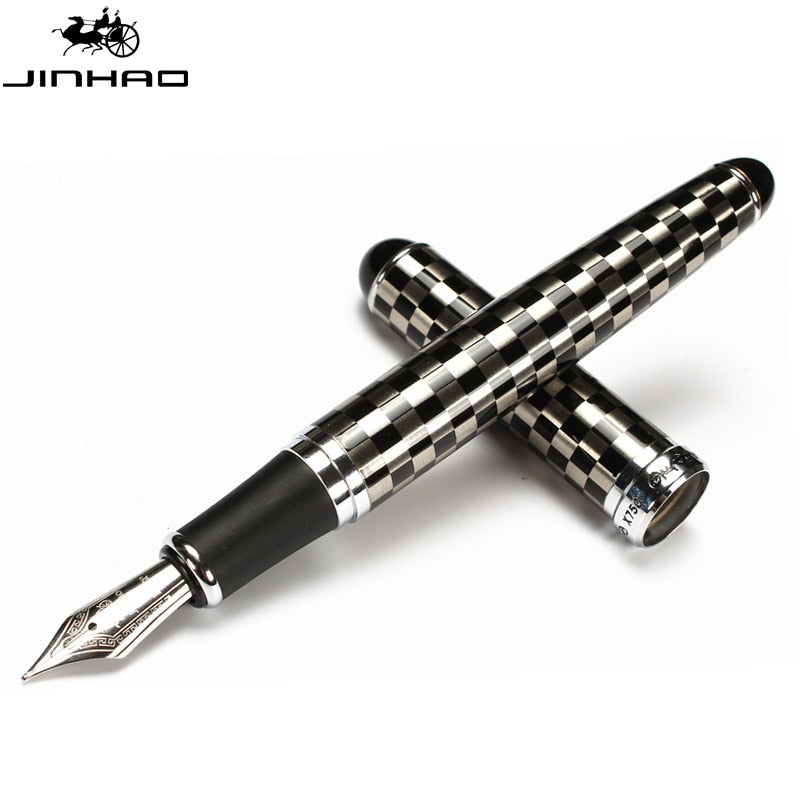 Jinhao X750 Classic Style Silver Clip Metal Fountain Pen 0.5mm Nib Steel Ink Pens for Gift Office Supplies School Supplies