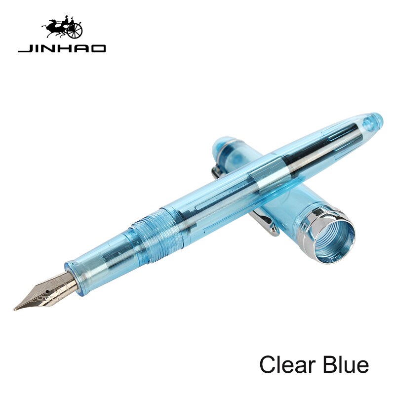 Jinhao992 Transparent Fountain Pen Luxury Ink Pen Student Pluma Fuente Stylo Plume Pluma Tinta Stationery Supplies Writing Gift