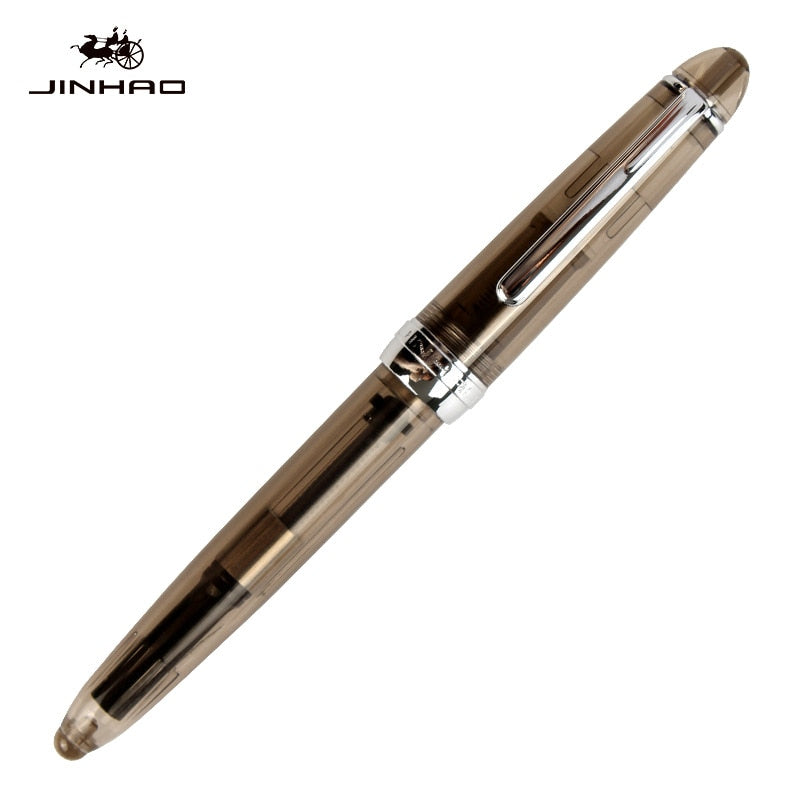 Jinhao992 Transparent Fountain Pen Luxury Ink Pen Student Pluma Fuente Stylo Plume Pluma Tinta Stationery Supplies Writing Gift