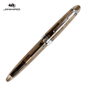 Jinhao992 Transparent Fountain Pen Luxury Ink Pen Student Pluma Fuente Stylo Plume Pluma Tinta Stationery Supplies Writing Gift