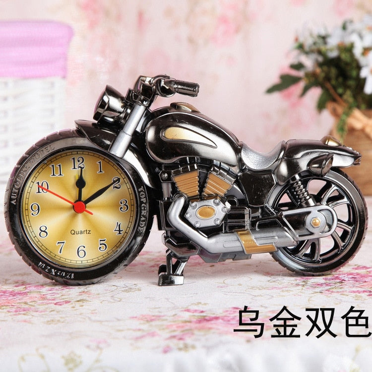 Creative Retro Motorcycle Model Alarm Clock 1pc