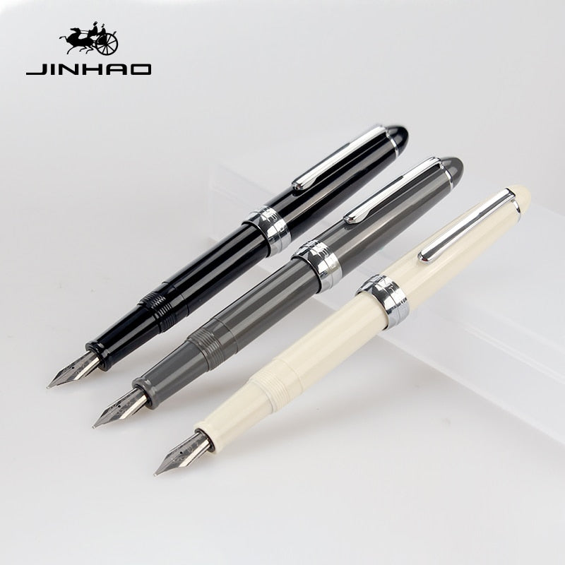 Jinhao992 Transparent Fountain Pen Luxury Ink Pen Student Pluma Fuente Stylo Plume Pluma Tinta Stationery Supplies Writing Gift