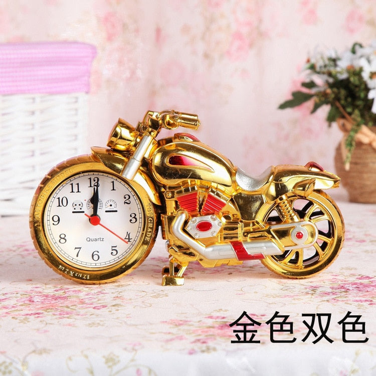 Creative Retro Motorcycle Model Alarm Clock 1pc