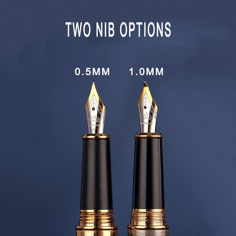 Luxury Jinhao Double Dragon Fountain Pen Writing Ink pens gift Iridium M Nib Advanced Craft Writing Single or with gift pen box