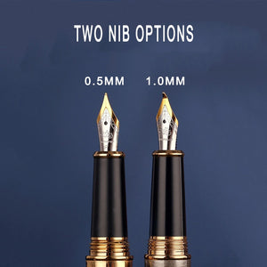 Luxury Jinhao Double Dragon Fountain Pen Writing Ink pens gift Iridium M Nib Advanced Craft Writing Single or with gift pen box