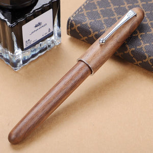 Jinhao New Wooden Fountain Pen High Quality 0.7mm Nib 2 Colors Luxury Wood Ink Pens Business Gifts Writing Office School Supplie