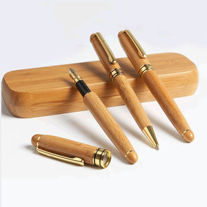 Bamboo Wood Handle Signature Pen 1PC