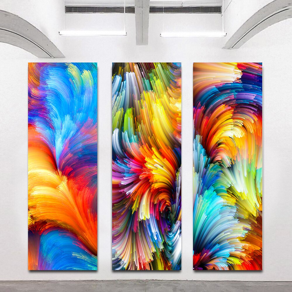 Abstract Art Canvas Painting Colorful Clouds Modern Wall Pictures, Big Size Canvas Art Prints