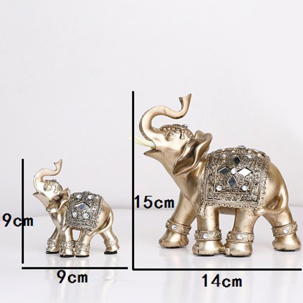 Eye-catching Elephant Figurine Fine Symbol Resin Elegant Elephant Trunk Sculpture for Home