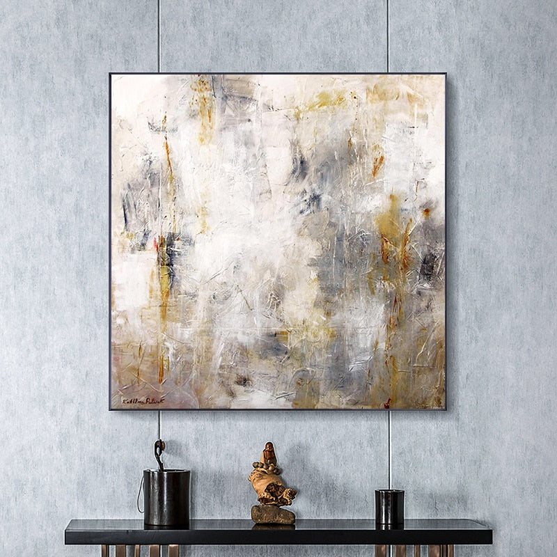 Modern Abstract Art Gray Oil Painting on Canvas Posters