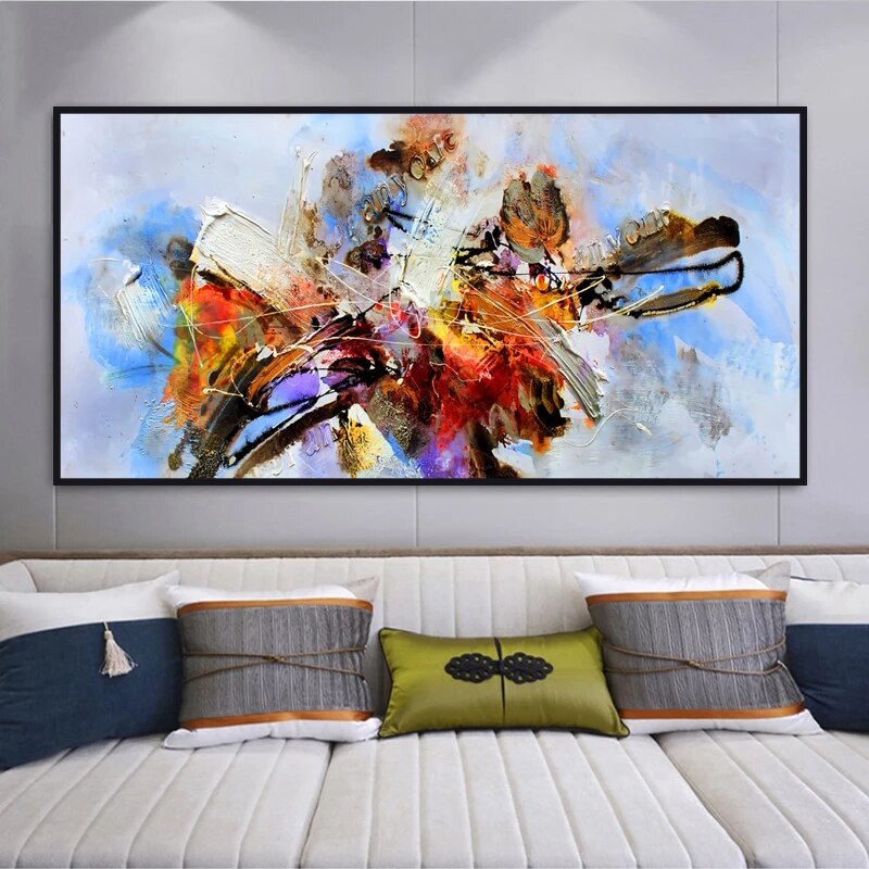 Abstract color canvas painting metope art painting
