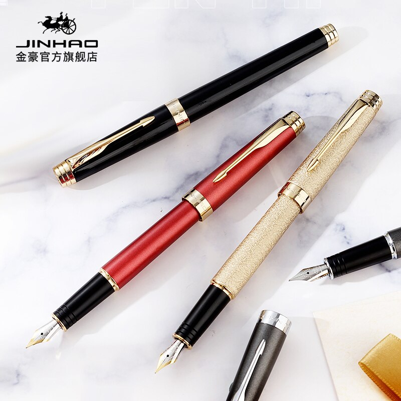 Luxury Jinhao Fountain Pen Matte Medium Ink Pens High Quality Dolma Kalem School Office Name Gift Stationery