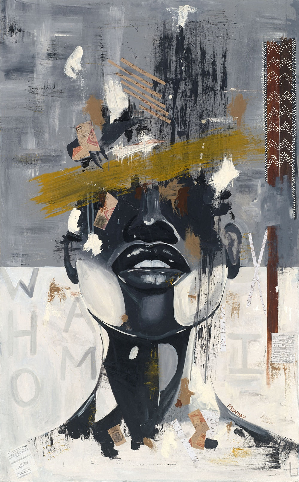 (7 Different Prints)  Graffiti Black Girl Canvas Print African American Art Poster Street Pop Prints