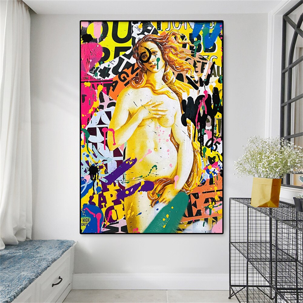 (4 Different Prints) Abstract Graffiti Poster Pop Street King David Print