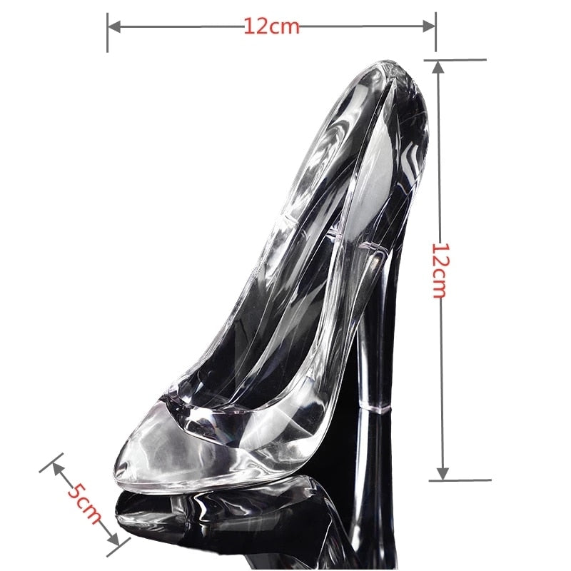 Cinderellas Crystal Shoes Kids Birthday Gift Home Decor Crafts High-heeled Shoes Wedding Figurines