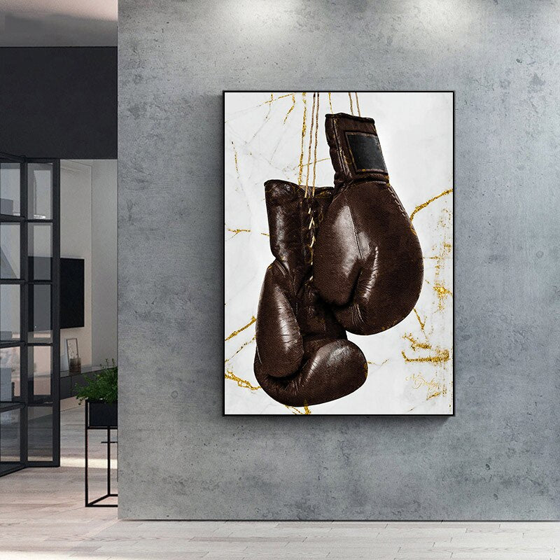 (3 Different Prints) Boxing Gloves Modern Pop Art Canvas Print