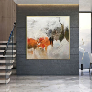 Modern Orange Oil Painting Canvas Painting