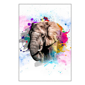 Street Art Pop Abstract King Lion Wall Painting Decor Graffiti Canvas Poster Colorful Elephant Pictures Modern Home Decoration